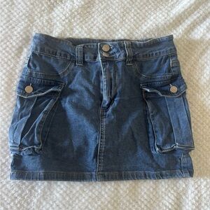 Stylish Blue Denim Skirt